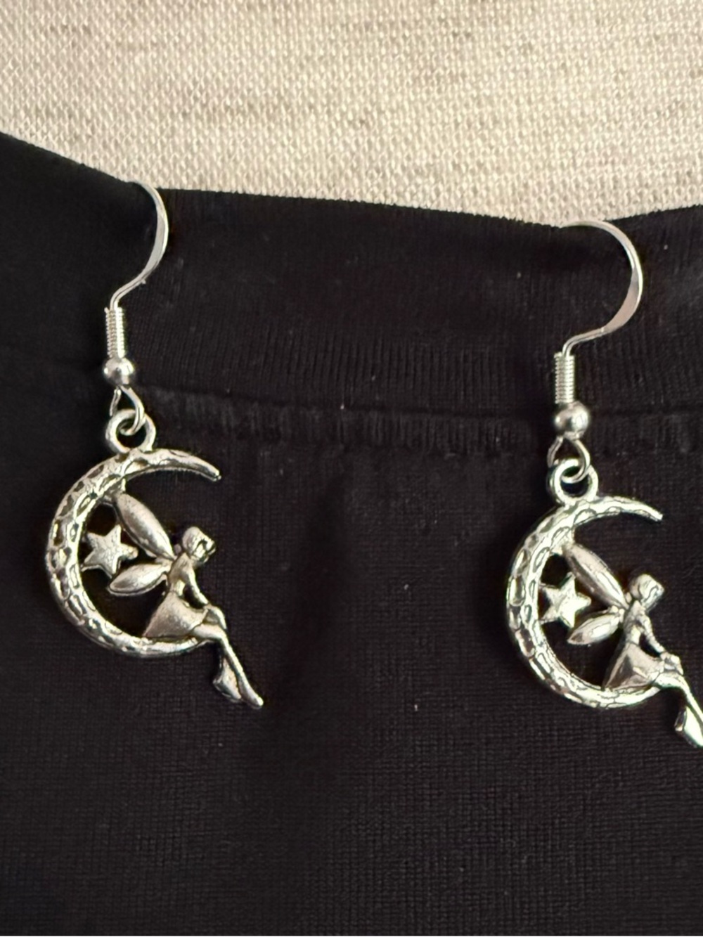 Moon Fairy Dangle Earrings Celestial Witchy
Silver Tone 925 Hooks - Picture 2 of 5